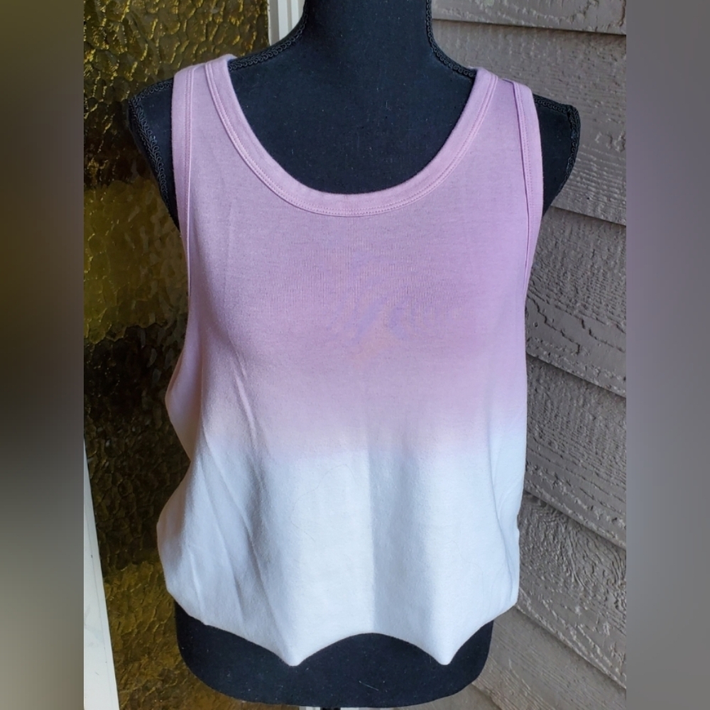 American Eagle Tank Size Large Womens Lavender & White Ombre